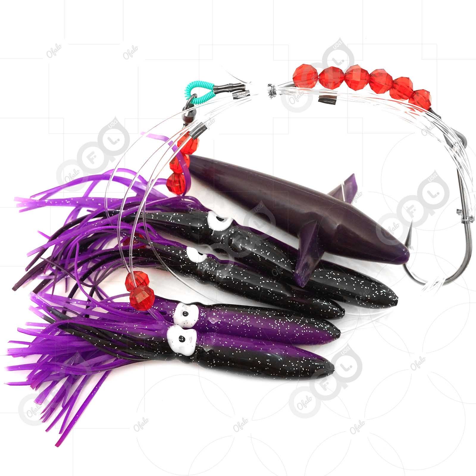 5packs DAISY CHAIN BAIT RIGS BULB SQUID BIRD TROLLING TUNA Lures Random colors - Image 7