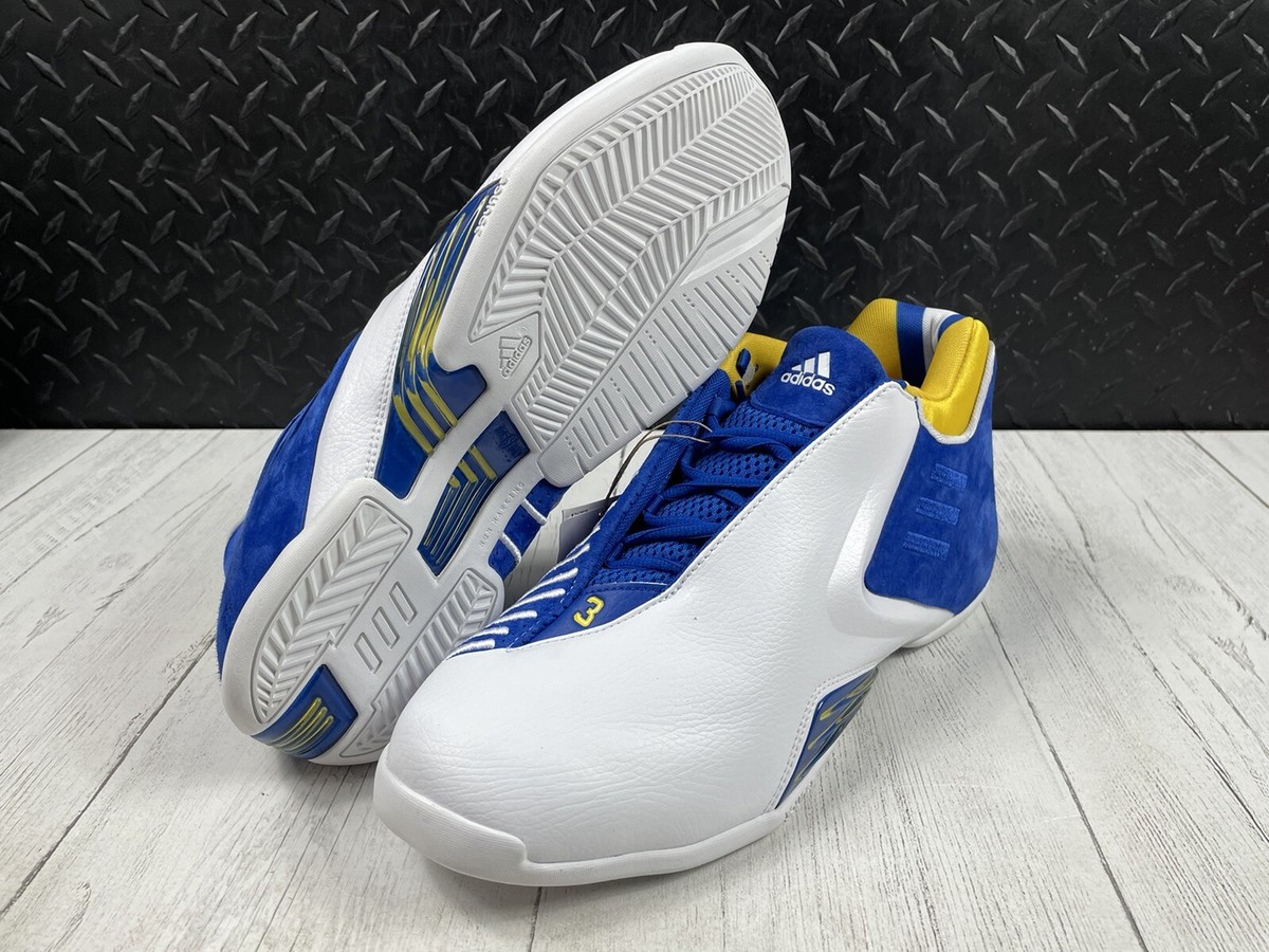 Size 12-- Adidas T-Mac 3 Restomod 'Auburndale' White/Blue/Yellow