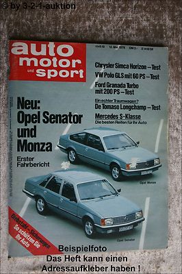 AMS Auto Motor Sport 10/78 * Ford Granada Turbo Dyane 6 Kawa Z 1-R