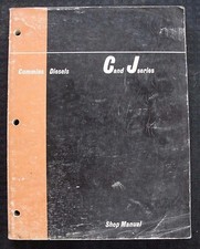Orig 1967 Cummins Diesel C 90 105 140 J 70 80 120 Engine Service Repair Manual