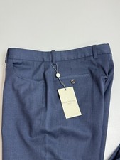 Jack Victor Sage Pant Wool Blend Solid Blue Pants Size 33 229
