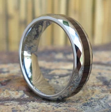 Men's Genuine Solid Cocobolo Wood Tungsten Wedding Ring Band 7mm #CRC-1004-07