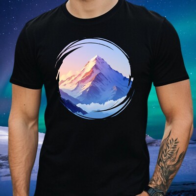 T-Shirt Herren Mount Everest Landschaft  Motiv Baumwolle Größe XS bis 5XL