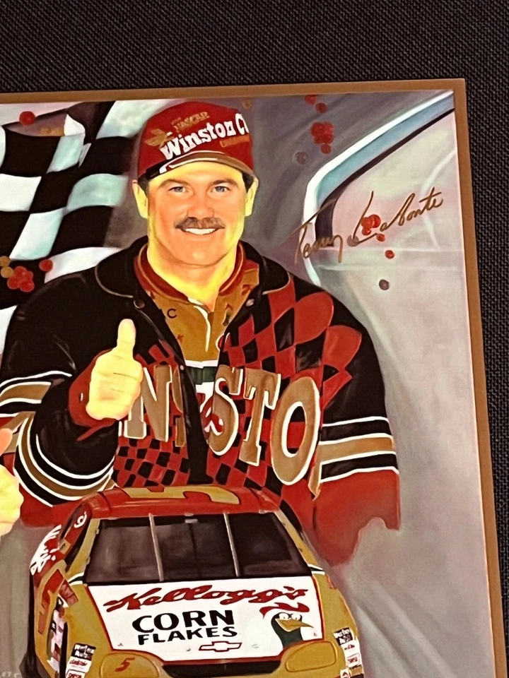 Original NASCAR Artwork Jeanne Barnes 1997 Labonte Brothers Ektachrome Card 7x10 - Imagem 2 de 4