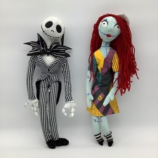 DIsney The Nightmare Before Christmas Jack  Sally Plush Figures New