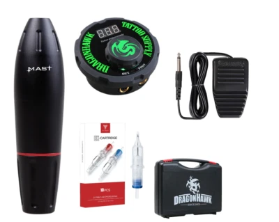 Dragonhawk Mast Pen Rotary Tattoomaschine Space Aluminium für Tätowierer