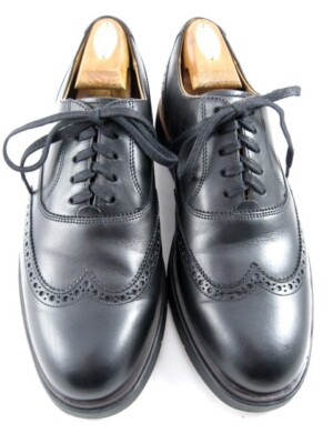 Allen Edmonds ''CARSON'' Leather HYBRID Wingtip Oxford 9.5 D Black (565N)