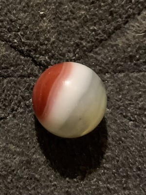 Vintage Vitro Red White Whispy White Phantom Conqueror Marble 10/16 