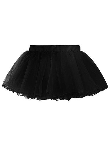 Kinder Mädchen elastischer Bund Tutu Netz Rock vierlagig Ballett Tanz Party Rock - Bild 39 von 112