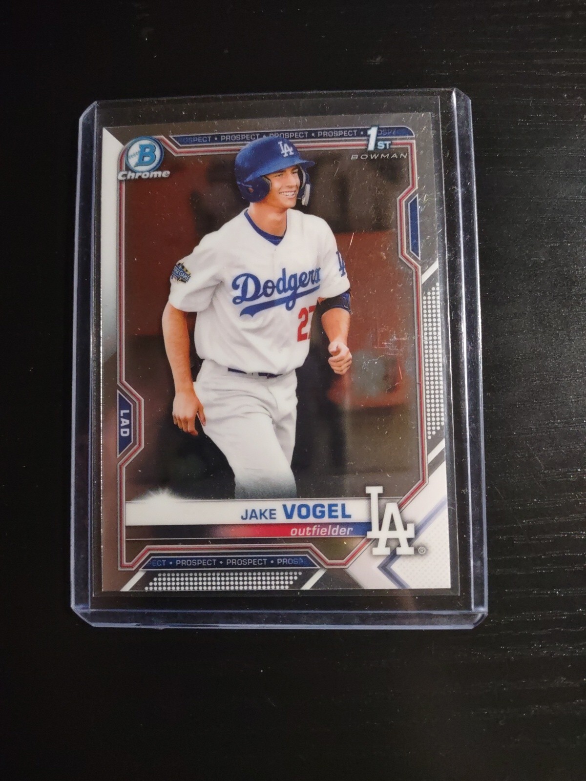 2021 Bowman Chrome Jake Vogel Los Angeles Dodgers 1st Bowman Card #BCP-59
