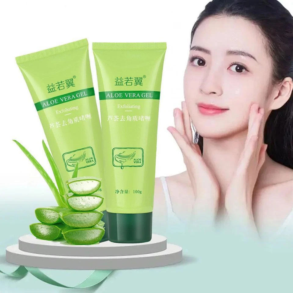 Aloe Vera Deep Cleansing Exfoliating Peeling Gel Facial Moisturizing GX O6 T1K2 - Image 4 of 4