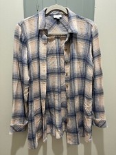 J. Jill Chic and Cozy: Plaid Shirt with Unique Button Details - Size S