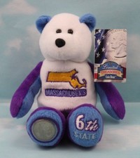 Limited Treasures 50 State Collectible Coin Bears: Massachusetts