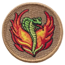 Phoenix Snake Patrol Patch - 2" Round Embroidered Patch