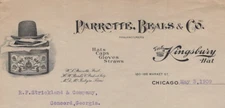 Antique Kingsbury Hat The King Hat Parrotte Beal & Company 1909 Letterhead  A10i