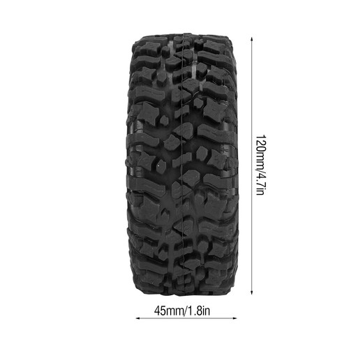 4x 1.9" Rubber Wheel Tires fr 1:10 RC Crawler Car Traxxas TRX4 Axial SCX10 90046 - Picture 8 of 12