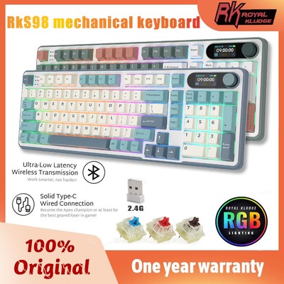 RK Royal Kludge RK S98 98 Tasten Tri-Mode Wired Bluetooth 2,4G Wireless Keyboard