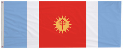 Flagge Provinz Santiago del Estero mit Ösen - handgefertigt in Großbritannien