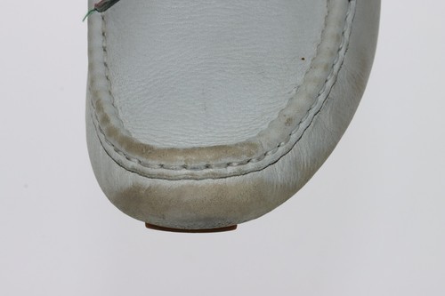 Schuhe GUCCI 15516 Gebraucht EU 41 (Cod.CS506) Weißer Leder Mokassin Für Herren - Bild 7 von 8