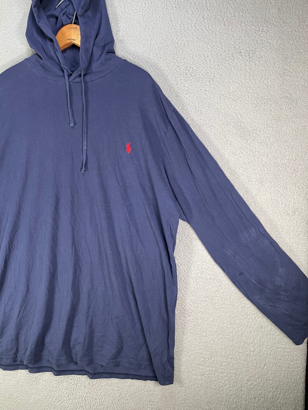 Polo Ralph Lauren Felpa con Cappuccio Uomo Extra Large Alta Blu Felpa Leggera Pony