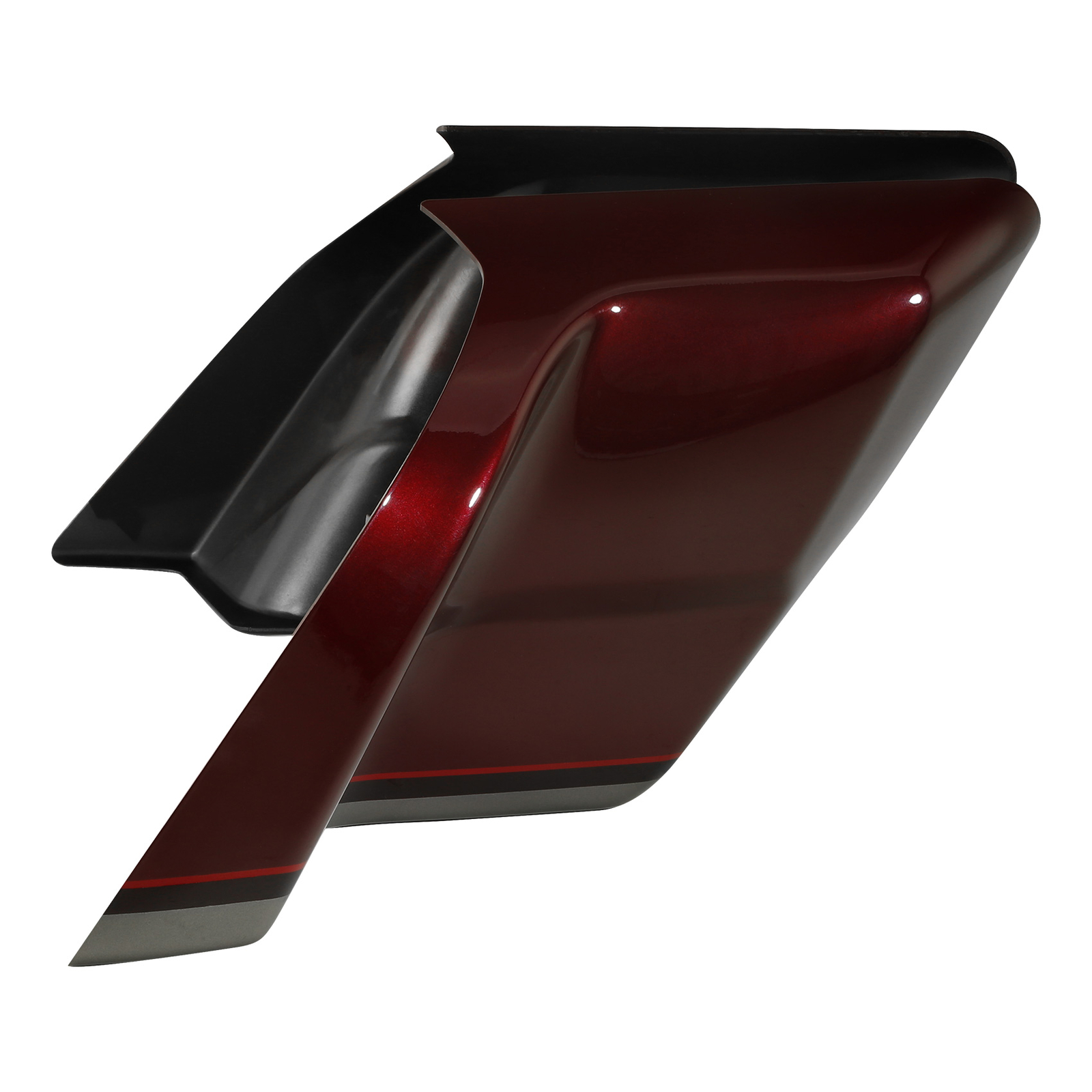 Stretched Side Cover Fit For Harley Electra Glide 2014-Up Black Forest&Wineberry