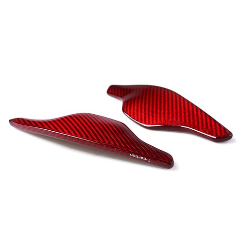 2Pcs Red Carbon Fiber Steering Wheel Shift Paddle Extension For Caddillac XTS5 - Picture 5 of 10