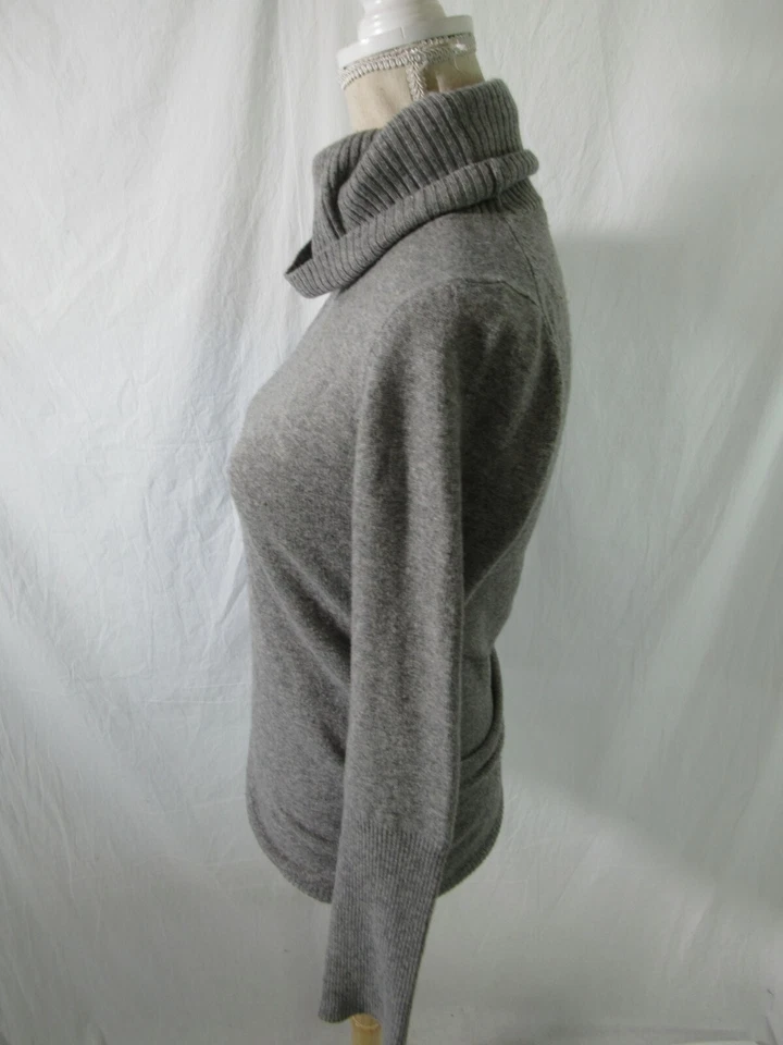 Suéter Strenesse Mezcla Cachemira Azul/Gris Cuello Alto Talla 2 Foto 3 de 4