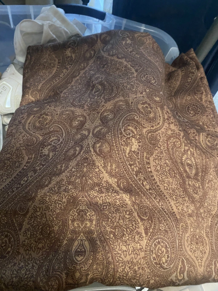 New Brown PaisleyLining Fabric 58" Wide 100% Polyester 3.+ Yards Beautiful! - Image 2 of 4