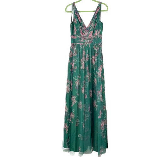 marchesa notte emerald green dress Ombre Cape Gown main image 0