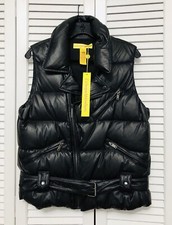 Catherine Malandrino Kimi Goose Down Puffer Coated Motorcycle Biker Vest 14 ( L?