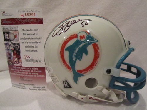 Autographed Miami Dolphins Mini Helmet 