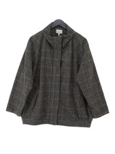 Nümph Women's Coat Uk 12 Multi Checkered 100% Wool Overcoat