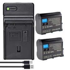 2x EN-EL15B Battery Charger for Nikon D850 D810 D800 D750 D610 D600 Z7 Z6 V1