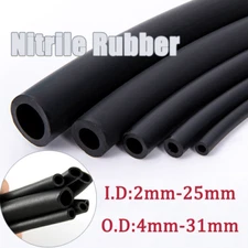 Black​ NBR Nitrile Oil Fuel Gas Resistant Rubber Hose Tubing Inner Dia​​:2-13mm