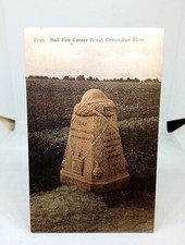 Postal de colección de piedra de demarcación británica Hellfire Corner