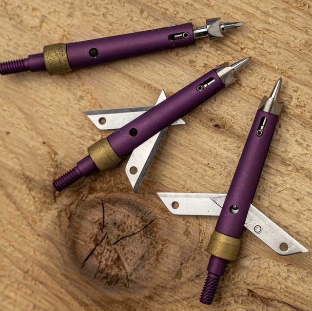 Thorn HPX 2Blade Crossbow Broadhead Arrows Pack of 3, Purple