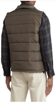 $340 - SLATE & STONE Quilted Down Fill Vest in Olive Size L | eBay