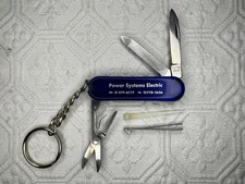 Pocket Knife Keychain Multi Tool Scissors File Vintage EDC Mini Swiss Style