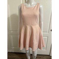 LuLu's Wanderlust Blush Pink Skater Dress Size L
