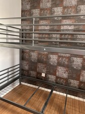 IKEA Svarta Metal Bunk Bed Silver Grey Single no mattress sturdy
