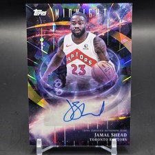 Jamal Shead /5 Auto 2025-26 Topps Midnight Stroke of Midnight Daybreak Raptors