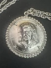 Kennedy Half Dollar  1964 Pop Out Repousse 3D Coin 90% Silver Coin Pendant Chain