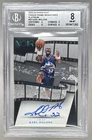 Karl Malone 2023 Panini Noir #FFS-KMA Platinum Freeze Frame Auto 1/1 BGS 8