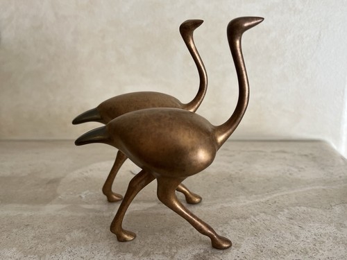 LOET VANDERVEEN OSTRICH PAIR, BRONZE ORIGINAL SCULPTURE SIGNED, LTD EDITION!