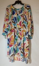 Tabitha Brown Target Tunic Top Dress  Botanical Print Button Front 4X