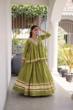 Stepnshop Navratri Specail Lehenga Choli Fancy Cotton With Zari Work Lehenga