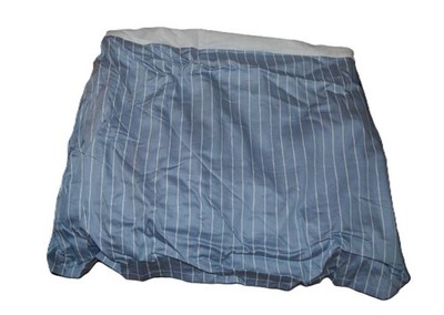 CHARTER CLUB Blue & White Pinstripe FULL BEDSKIRT NEW Bed Skirt 16'' Drop