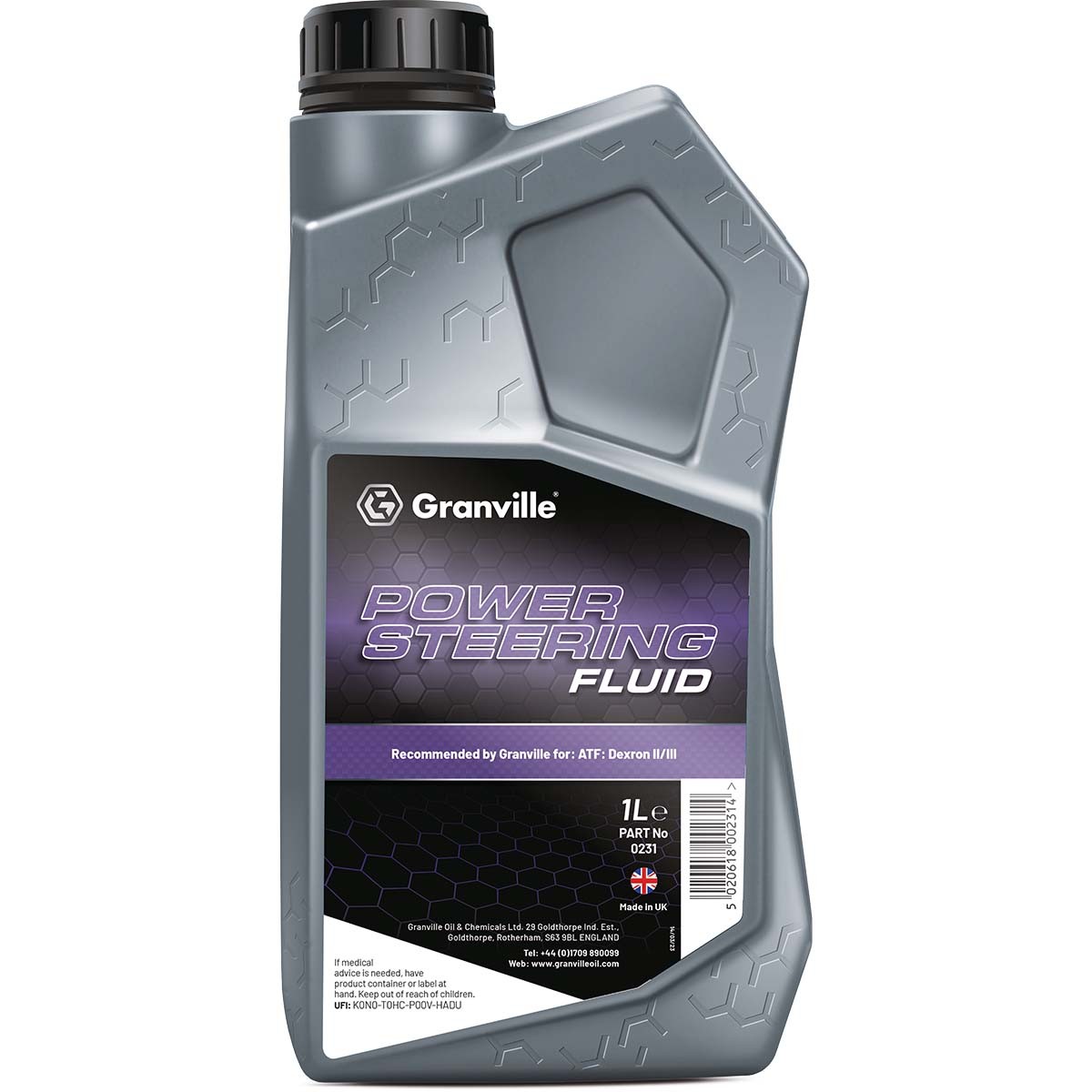 Granville Power Steering Fluid Synthetic Oil Based Hydraulic Lubricant 1L 0231