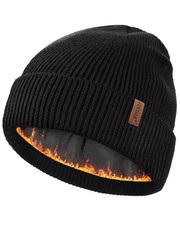 Winter Hats for Men Women Fleece Lined Beanie Warm Cuffed Outdoor Skull Cap B...
