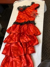 Rubie's Child's Red and Black Spanish Princess Flamenco Costume Large Read